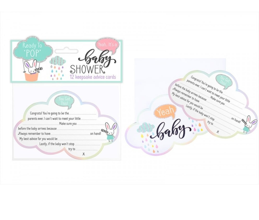 Baby Shower Keepsake Advice Cards (12pack)