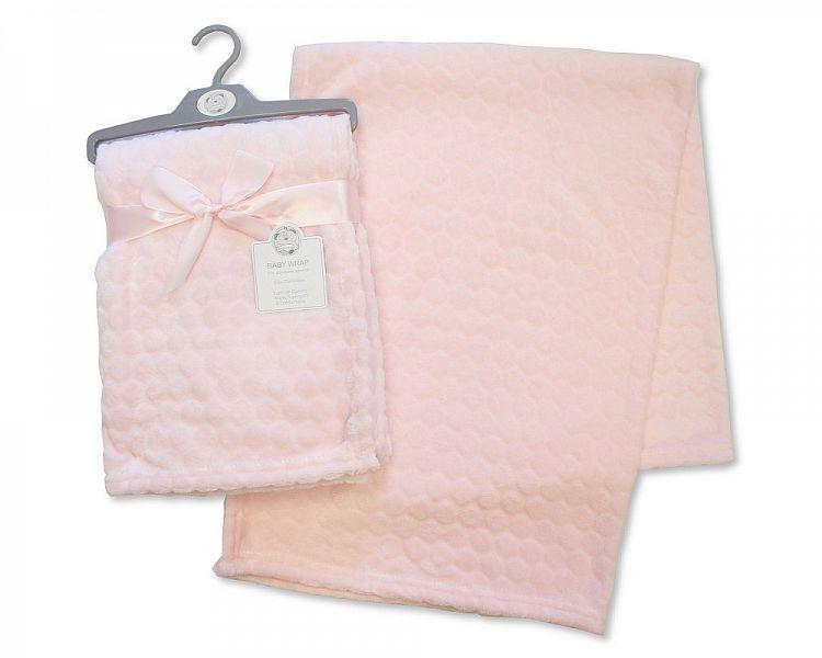 Embossed Bubbles Baby Wrap - Pink Blanket