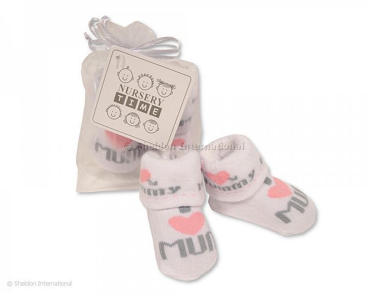 Baby Socks in Mesh Bag - I Love Mummy