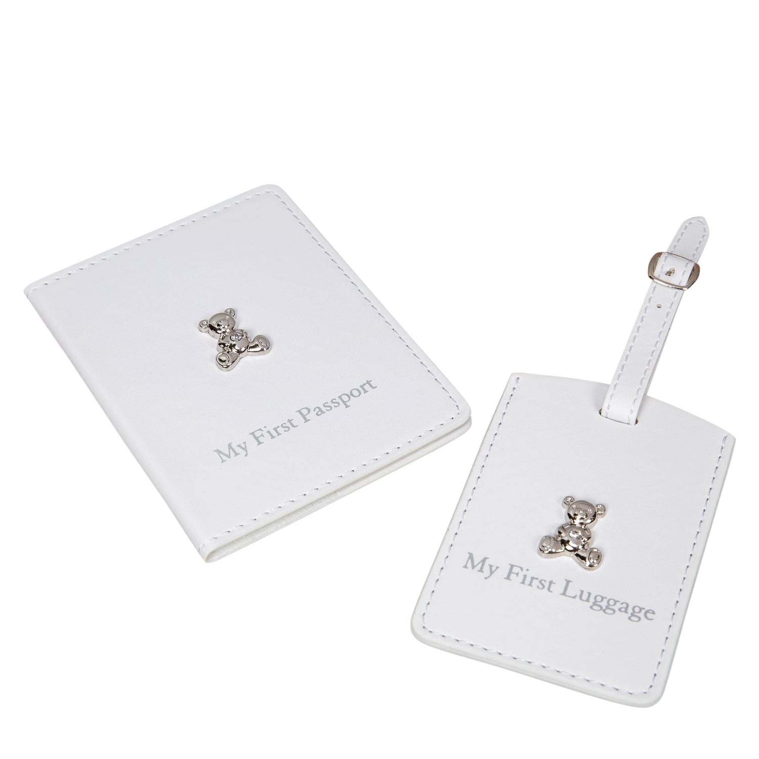 White Bambino My First Passport Holder & Luggage Tag