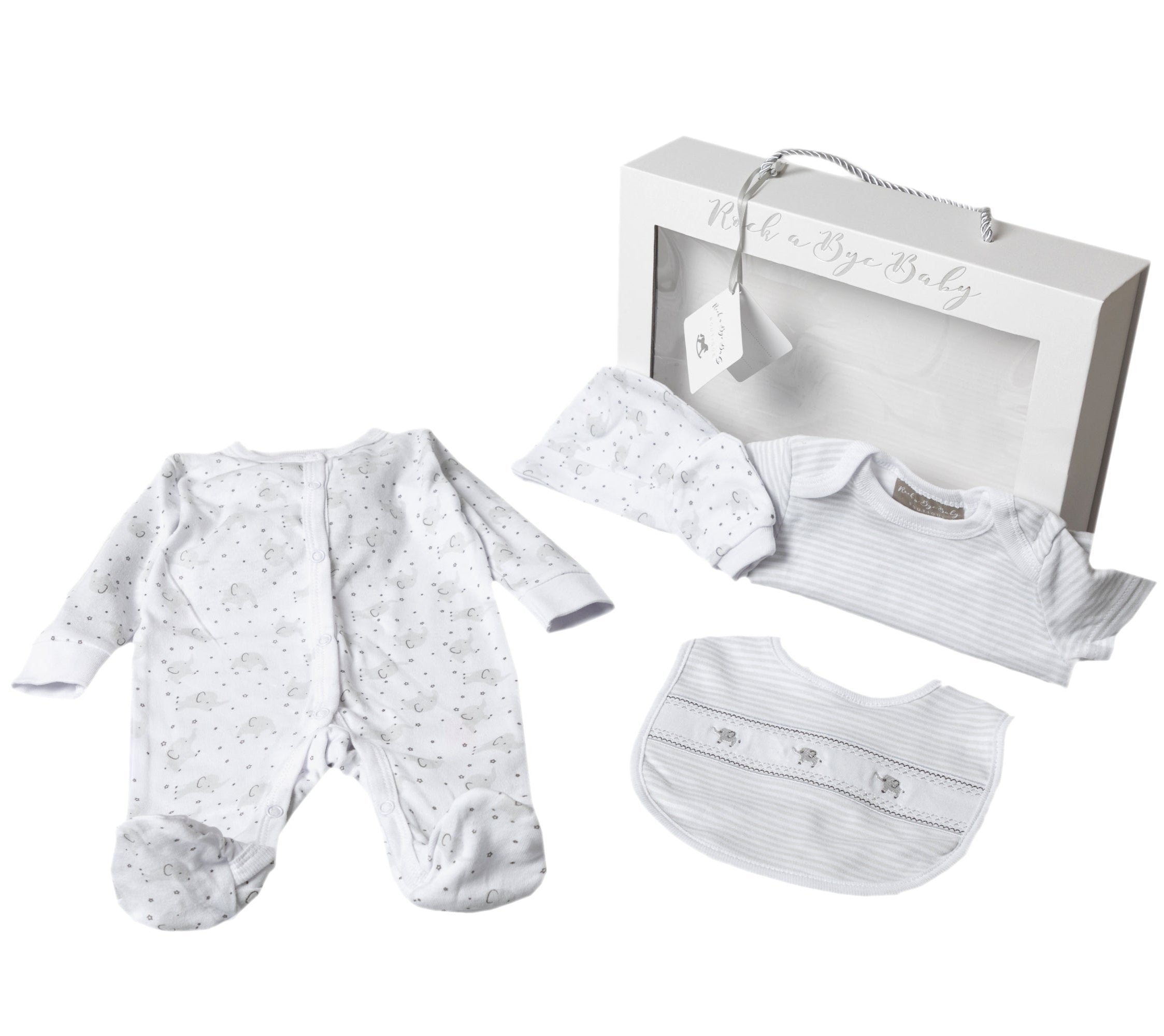 Baby Clothing Unisex Neutral 5pc Gift Set 'Little Elephants'