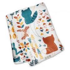 Leika Cotton Swaddle Blanket – Fox & Raccoon