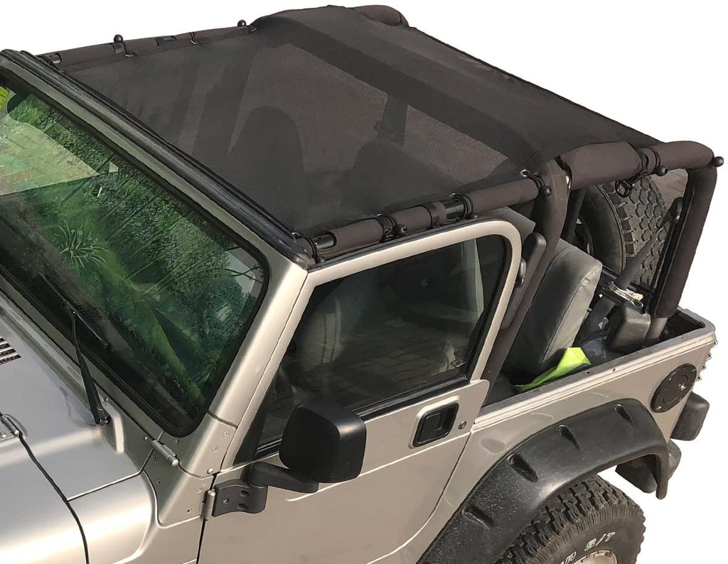 cartaoo Jeep Wrangler Bikini Top Cover Sunshade Mesh Provides UV Prote –  Pete Automotive