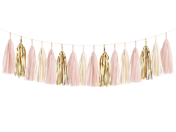 copper tassel garland