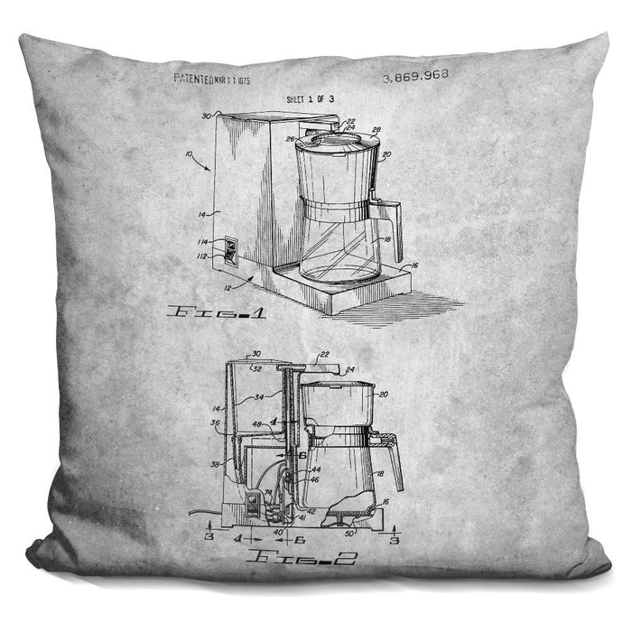 Coffee Maker Blueprint Pillow Arte Pillows