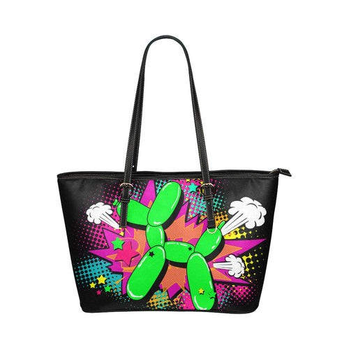 Comic Balloon Dog - Black Handle Heidi Tote Bag – Balloon Dog Apparel