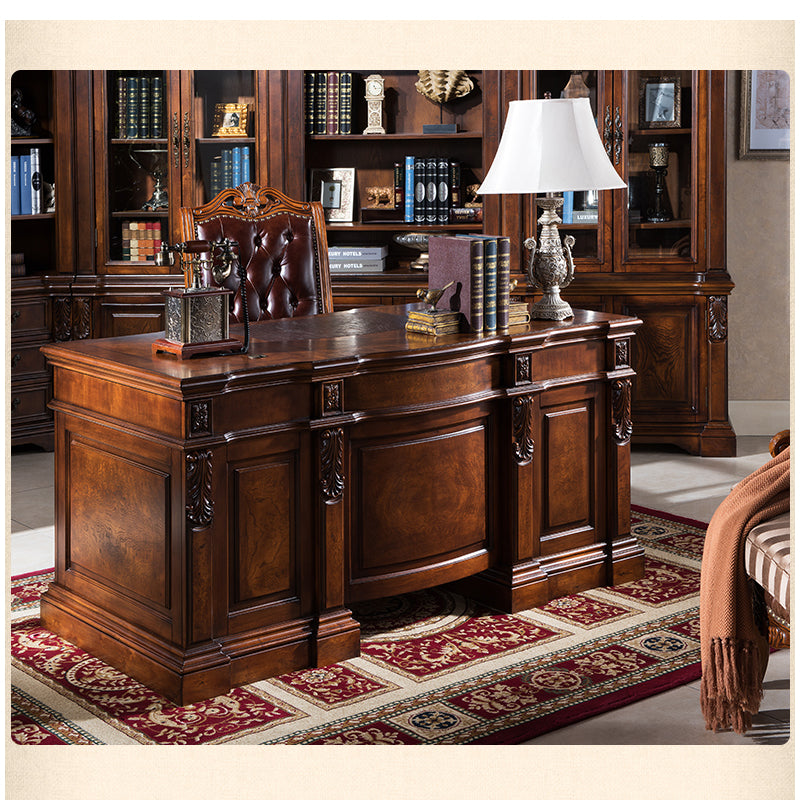 PRESIDENTIAL DESK in solid timber – Classic Chesterfield
