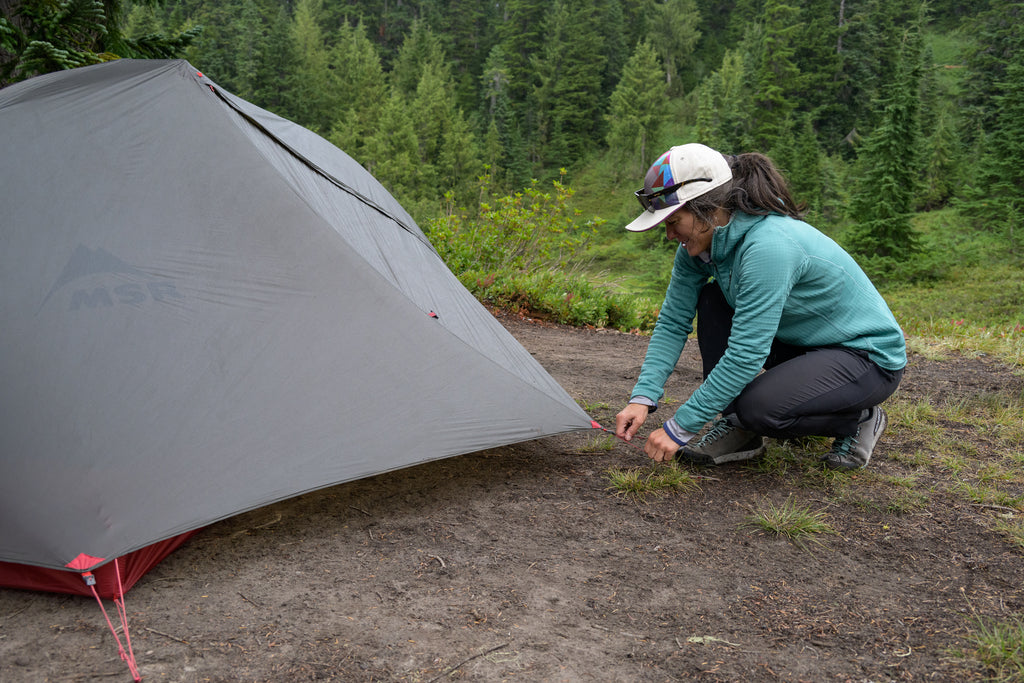 Pitching an MSR Tent