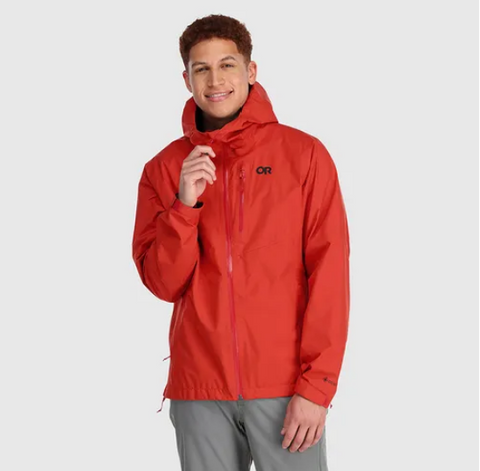 outdoor research mens gore-text jacket red