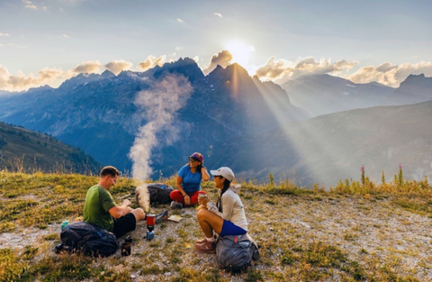 campers on mountain top