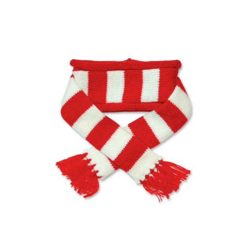 Urban Stripe Dog Scarf - Red and White