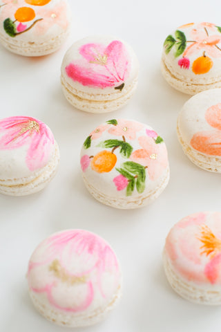 painted macarons
