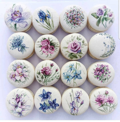 painted macarons