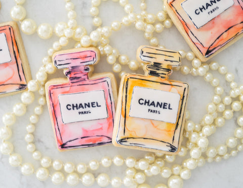 Chanel perfume bottle cookies