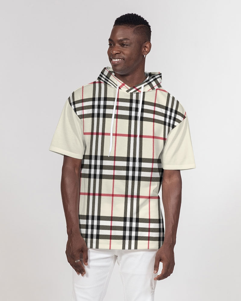 Allno Plain Plaid Men's Short Sleeve Hoodie – A League Like No Other