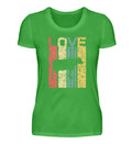 Love Kuh Retro · Damen T-Shirt-Damen Basic T-Shirt-Green Apple-S-Agrarstarz