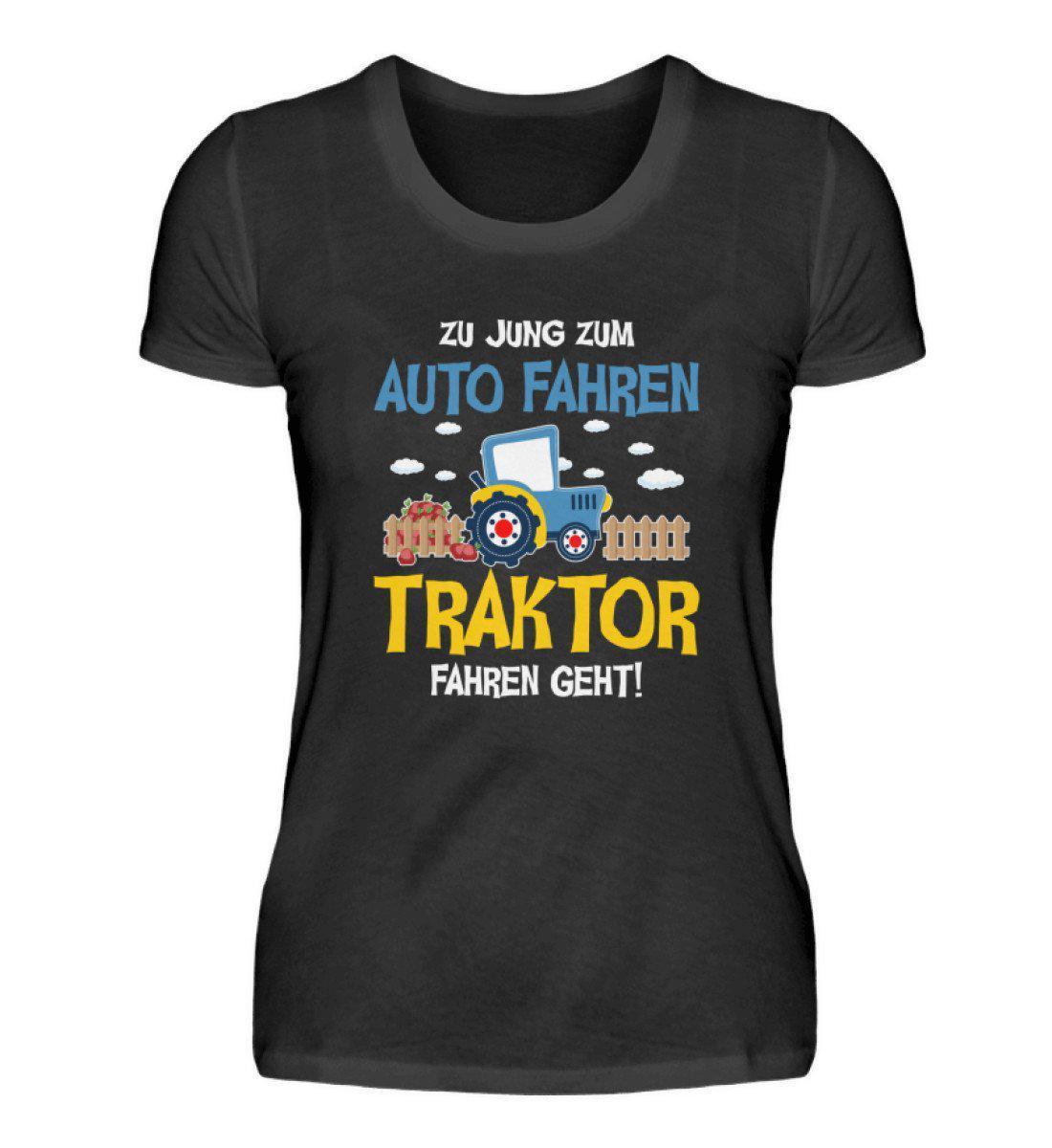 Traktor fahren geht · Damen T-Shirt-Damen Basic T-Shirt-Black-S-Agrarstarz