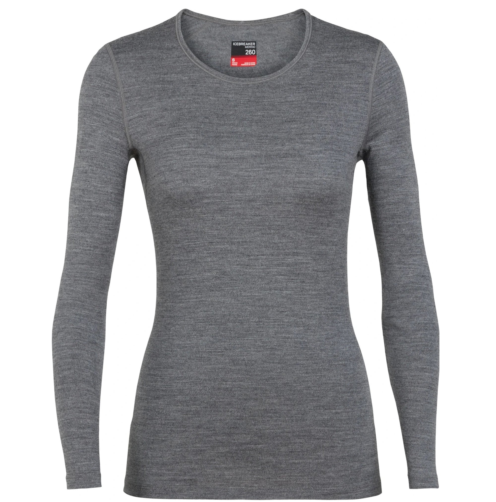 Icebreaker Women's Merino 200 Oasis Long Sleeve Crewe Thermal Top –