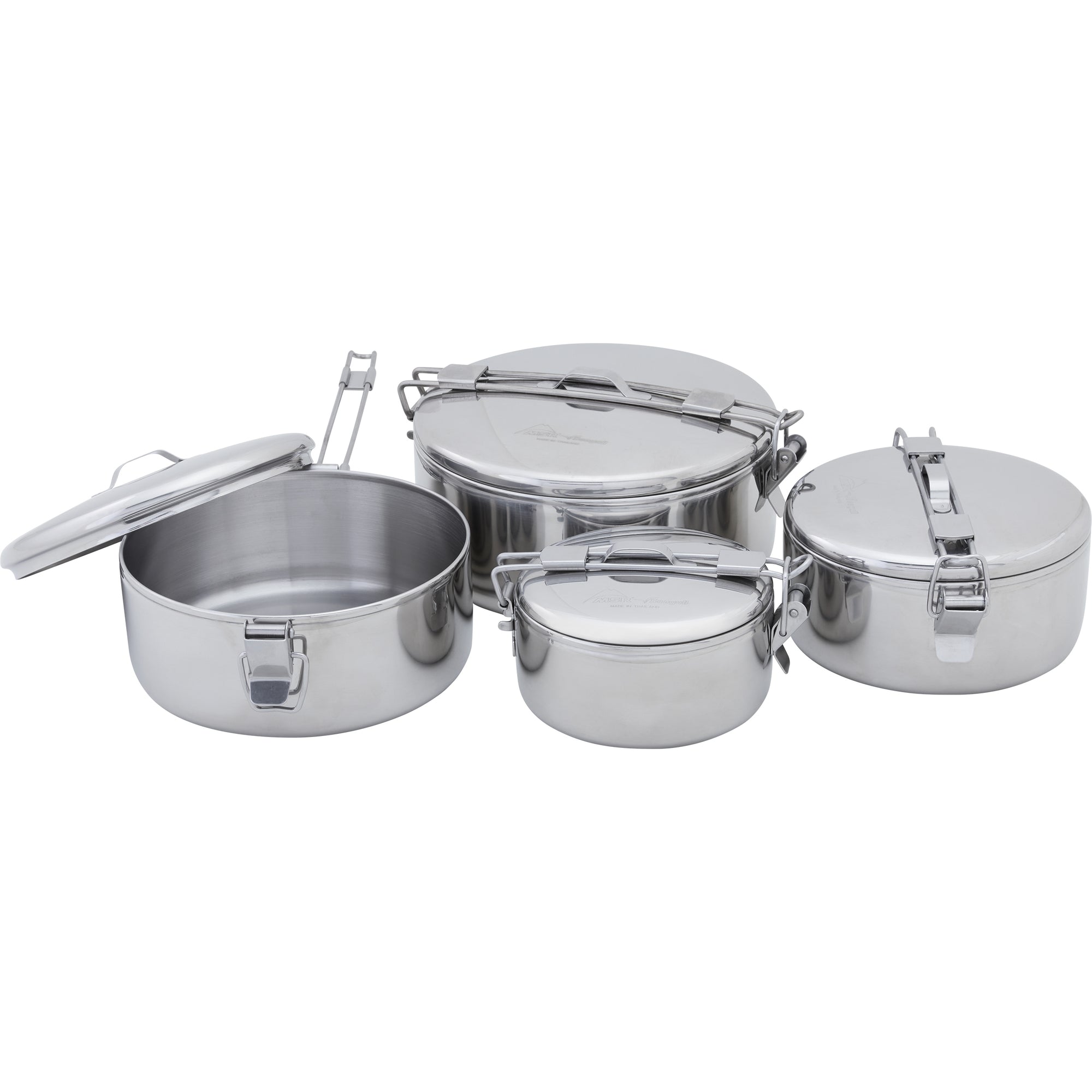  Stanley Adventure Stainless Steel Camping Cooking Set for Two  1.0L / 1.1 QT with Bowls and Sporks - 6 Piece Camp Cook Set - Stainless  Steel Pot with Lid 