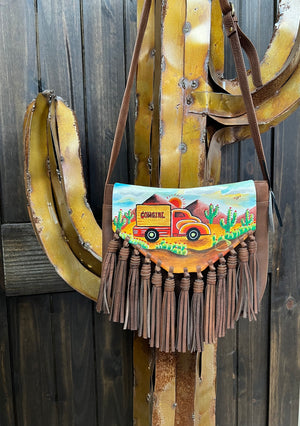 The Malibu LIMITED EDITION Pink Cowhide Fringe Purse – Countryside Co.