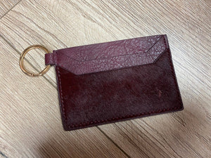 Revamped Card Holder Keychain- Black Cowhide – The Silver Strawberry