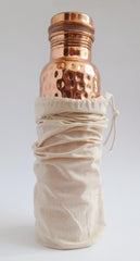 copper water bottle with bag