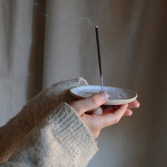 ceramic handmade incense holder