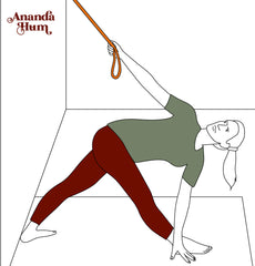 parivrtta trikonasana sur corde