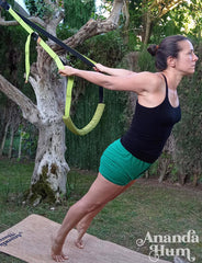 yoga shoulder opener with ropes