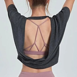 open back yoga top