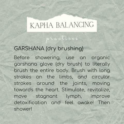 Dry brushing for Kapha Dosha
