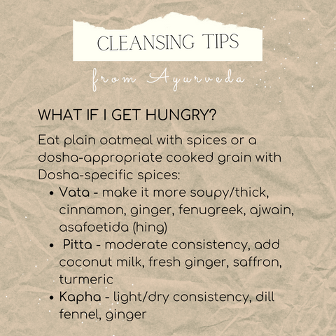 what to do if you get hungry during a cleanse
