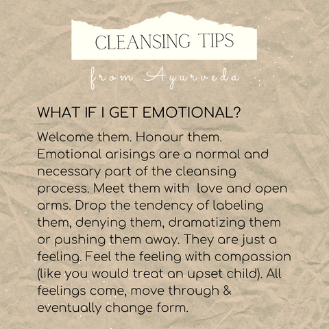 how to handle strong emotions during a cleanse