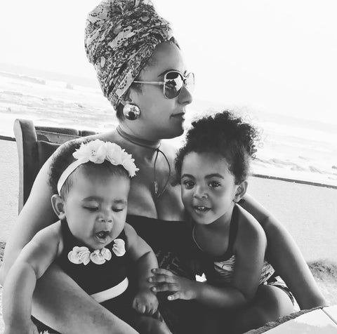 Melissa Orijin with daughters, Esi and Africa