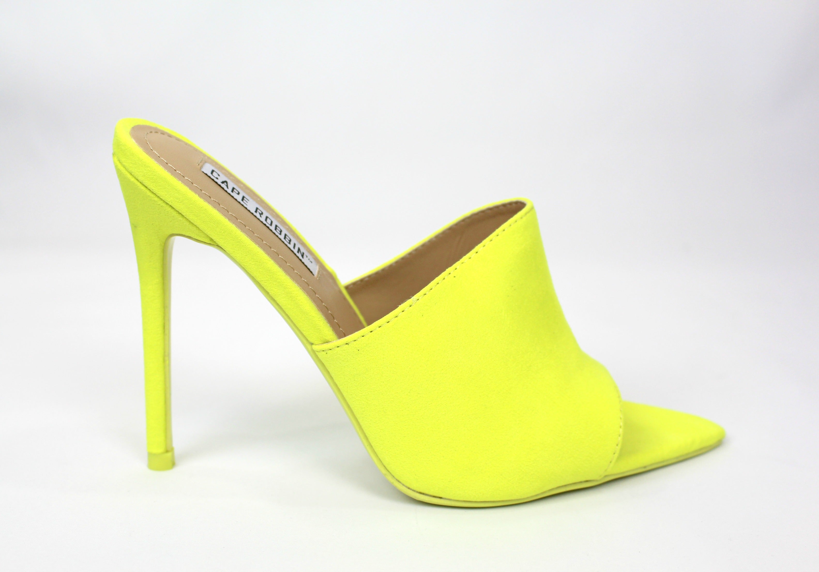 lime green mule heels