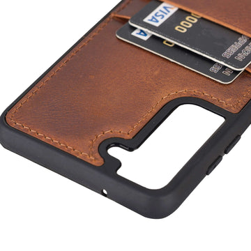 Venito Capri Leather Wallet Case Compatible with Samsung Galaxy S22 Ultra (6.8 inch) – Extra Secure with RFID Blocking & Padded Back Cover (Coffee
