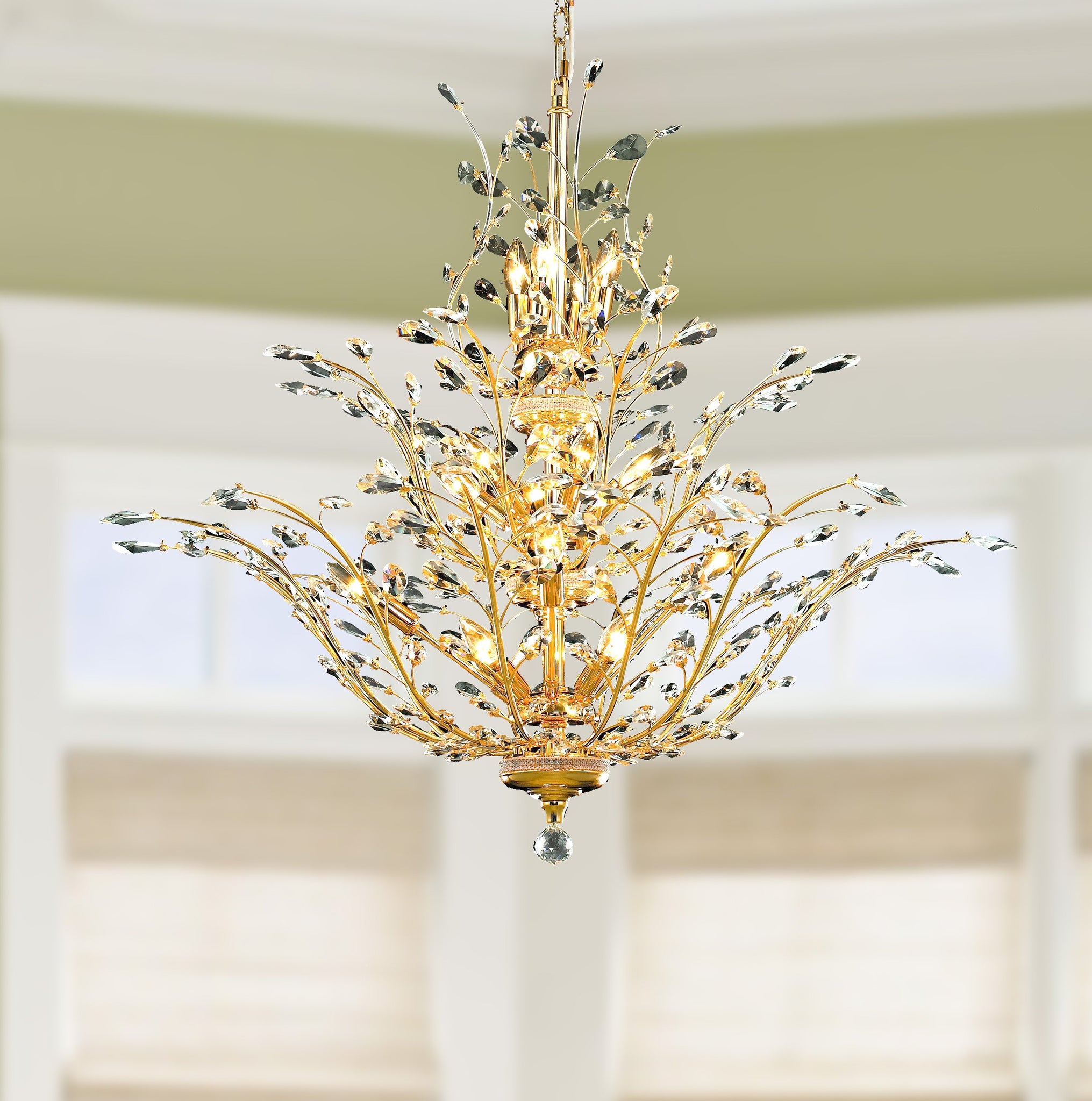 crystal floral chandelier