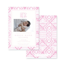 Load image into Gallery viewer, Weezie B. Designs | Watercolor Bamboo Birth Announcement
