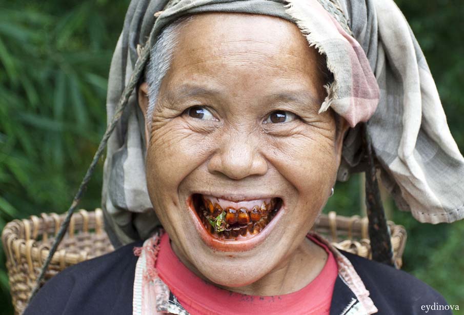 Thai Woman Chewing Betel Nut