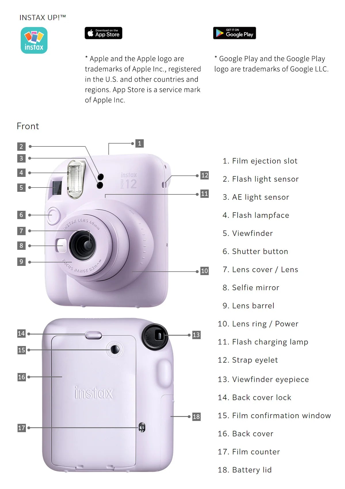 Fujifilm Instax Mini 12 Cameras Functions