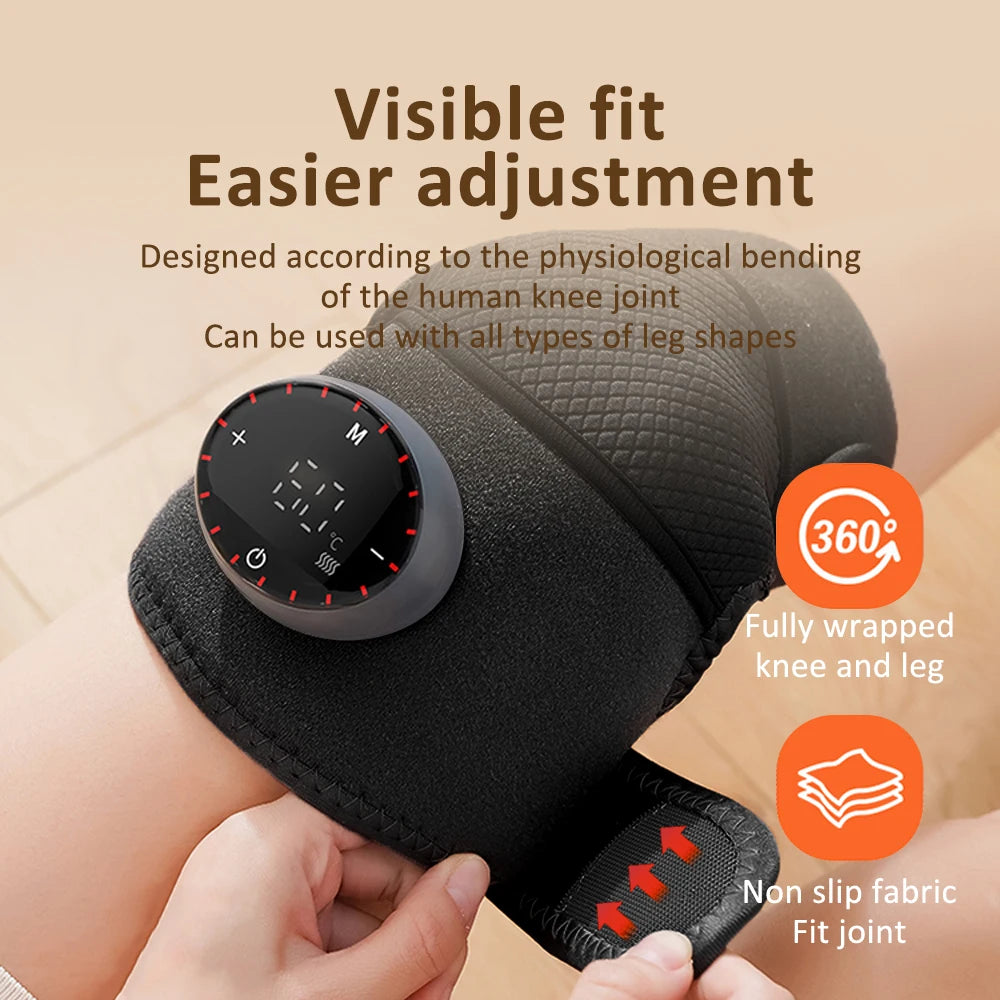 Rechargeable Smart Thermal Heating Pads With 5 Levels of Massage Modes For Knee, Shoulder, Elbow On Sale