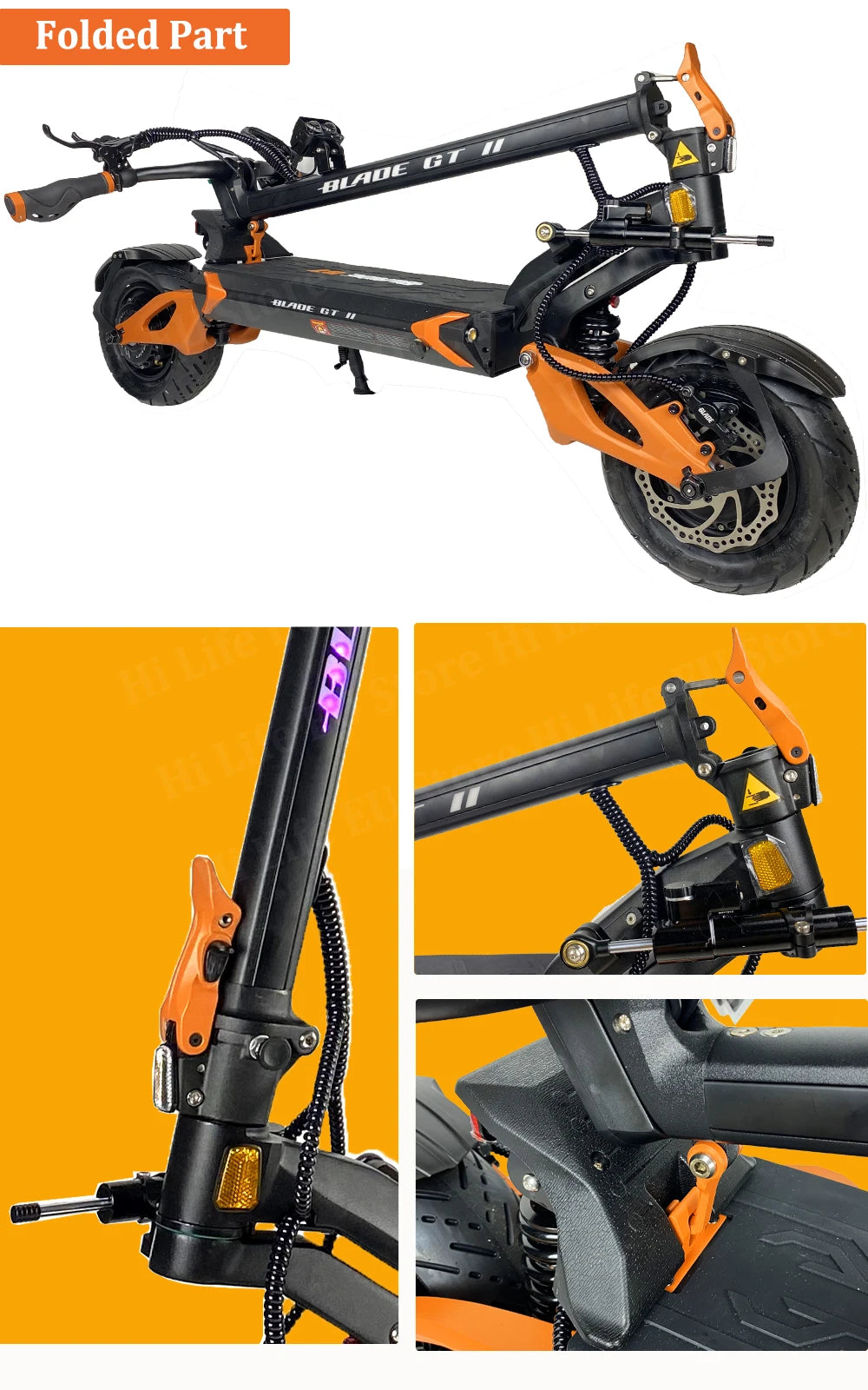 Patinete Eléctrico Plegable BLADE GT II Con Control App | 60V 26AH | Motor dual de 2500 W a la venta