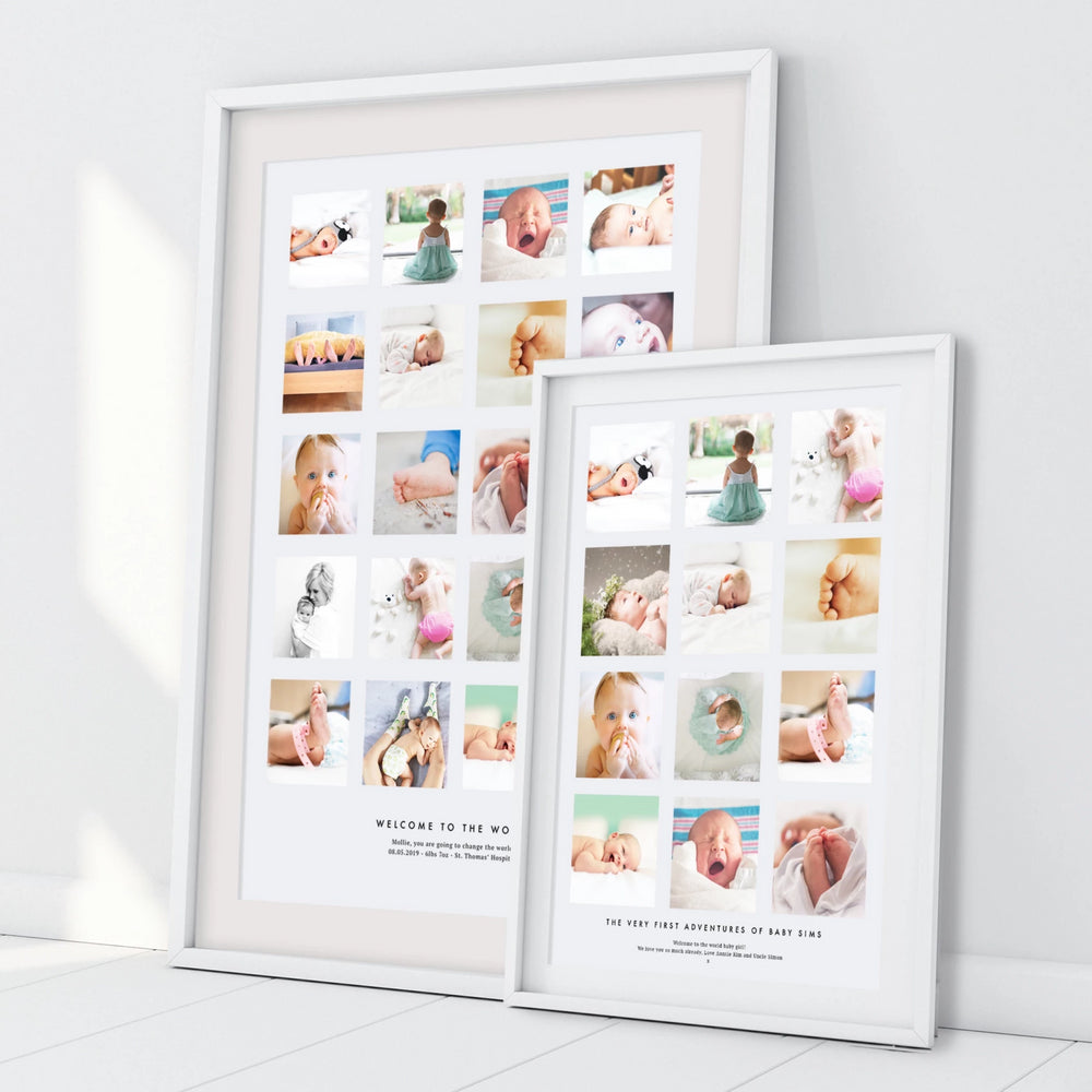 Personalised New Baby Photo Collage Coupole Carnaby