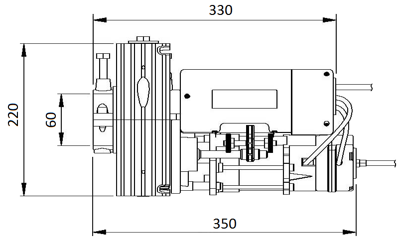 Κεντρικός μηχανισμός ρολού ACM Titan 220 E HR