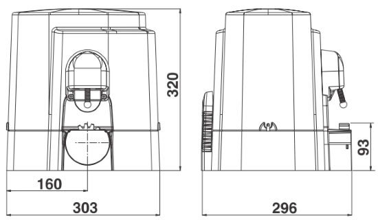 διαστάσεις μηχανισμού RIB K800