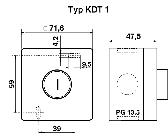 Διαστάσεις της μπουτονιέρας Geba KDT-1