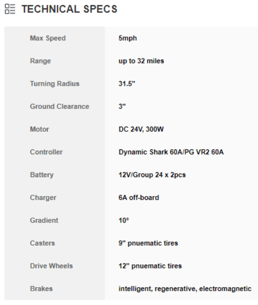 Atlantis Heavy-Duty Power Wheelchair P710 - Technical Specs