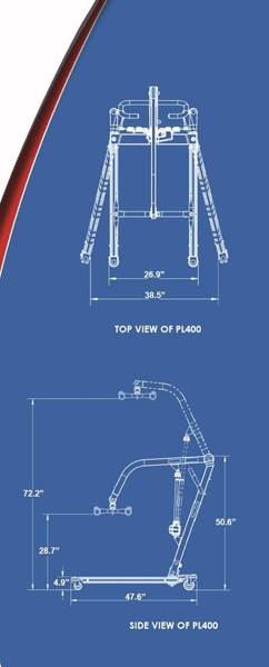 Blue Print - The BestLift™ PL400 Full Body Electric Patient Lift by Best Care LLC | Wheelchair Liberty