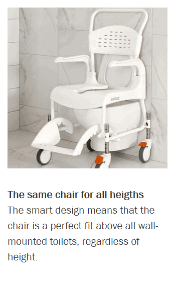 CLEAN Height Adjustable Shower Commode Chair Features