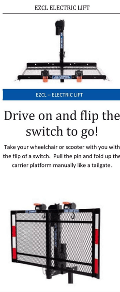 Feature - EZCL: Fold Up Vehicle Electric Lift Class 2 & 3 for Wheelchairs and Scooters by EZ-Carrier | Wheelchair Liberty